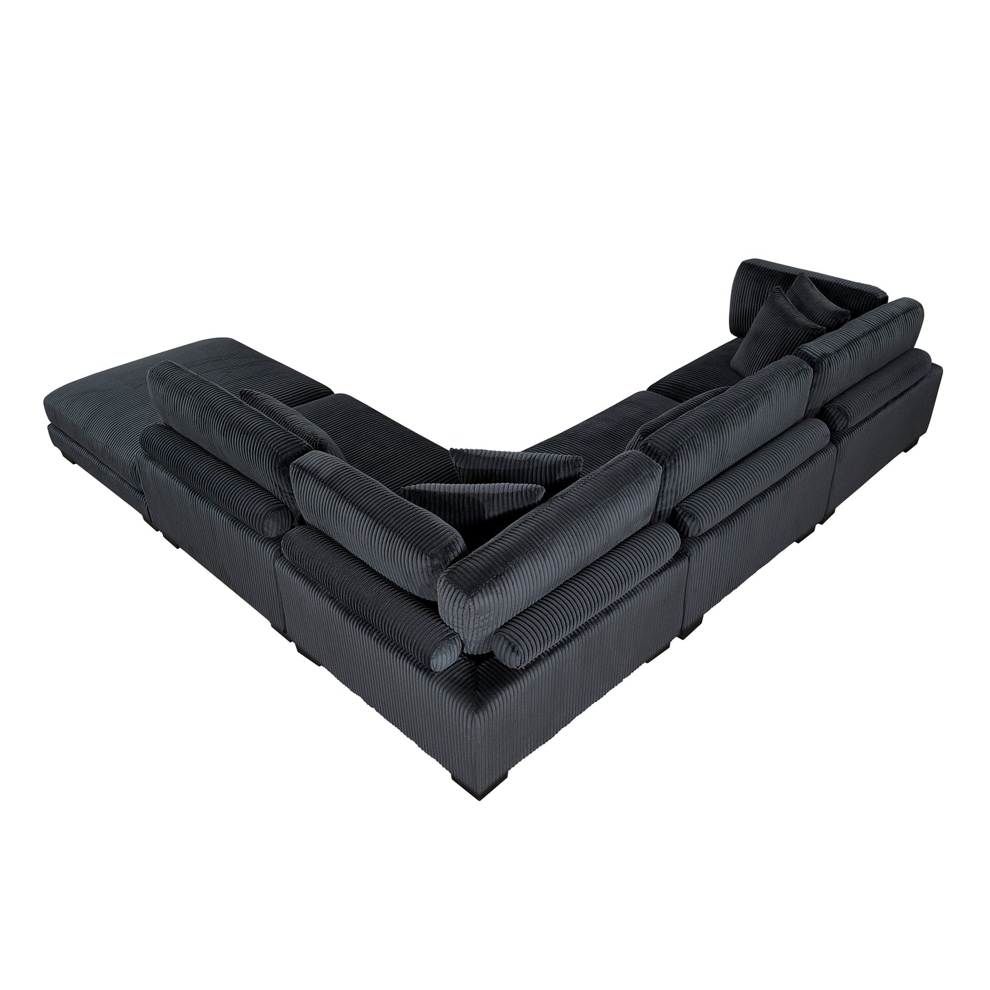 8555BK*5OT - (5)5-Piece Modular Sectional with Ottoman