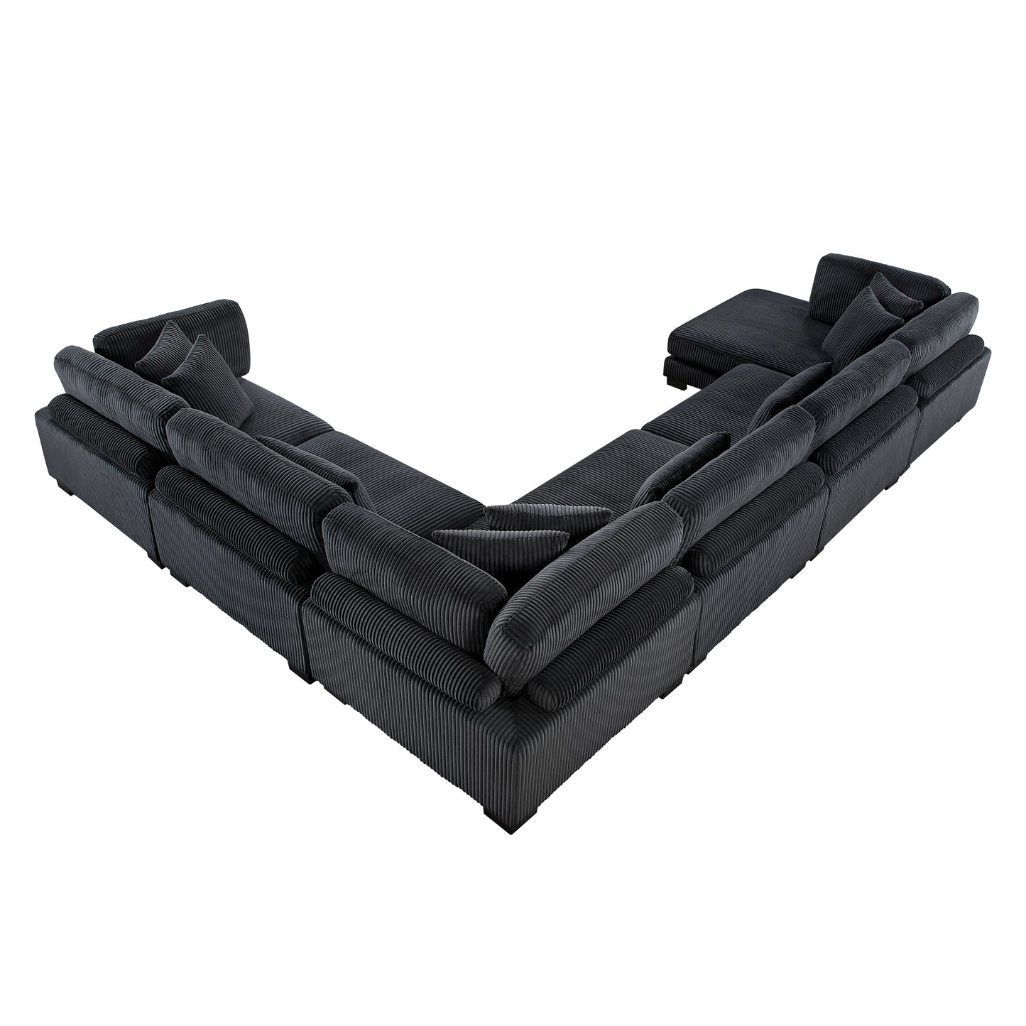 8555BK*2CR3ACVC - (6)6-Piece Modular Sectional with Reversible Chaise