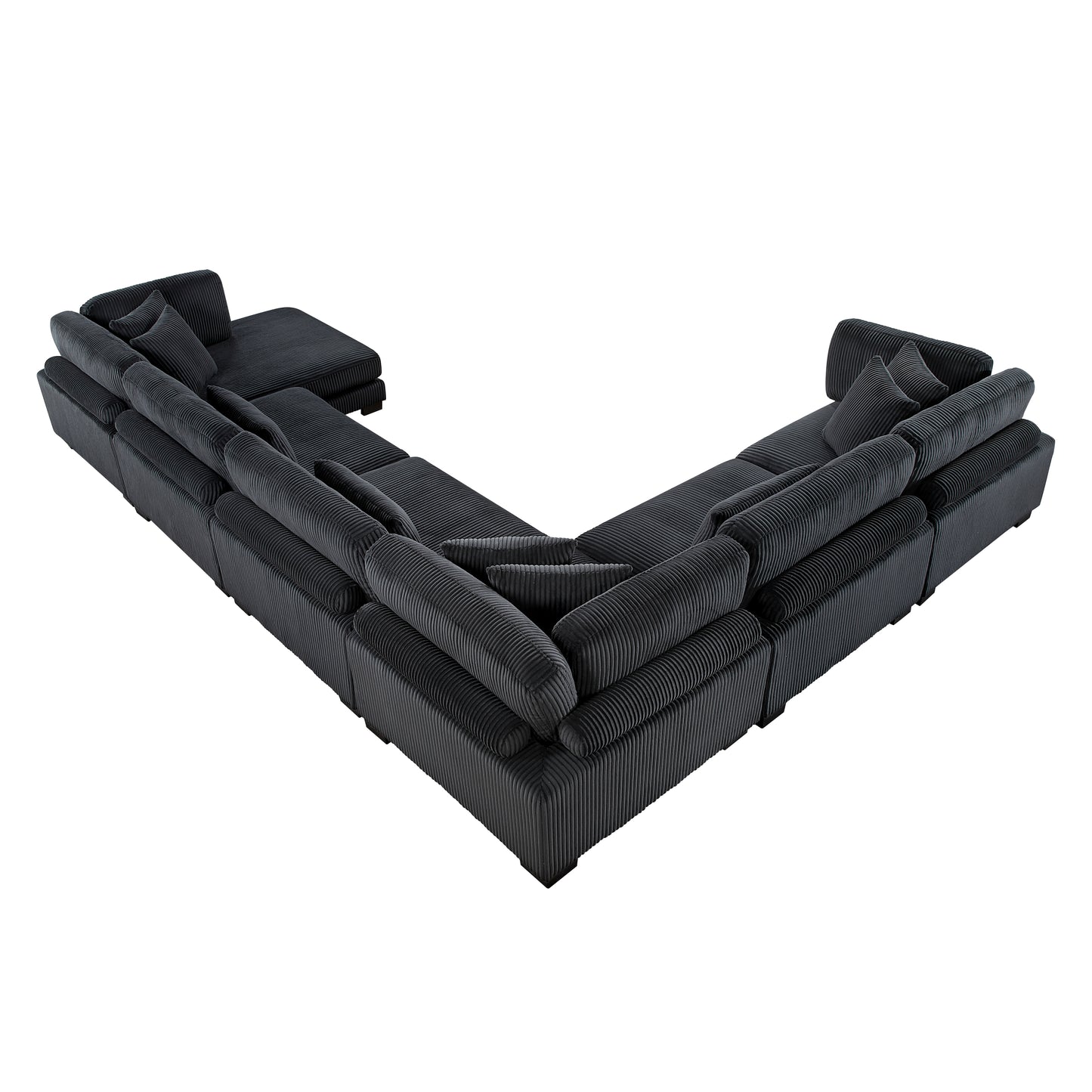8555BK*2CR3ACVC - (6)6-Piece Modular Sectional with Reversible Chaise