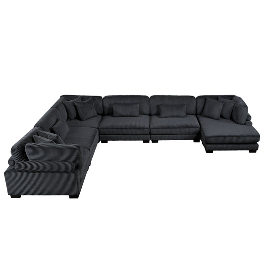 8555BK*2CR3ACVC - (6)6-Piece Modular Sectional with Reversible Chaise