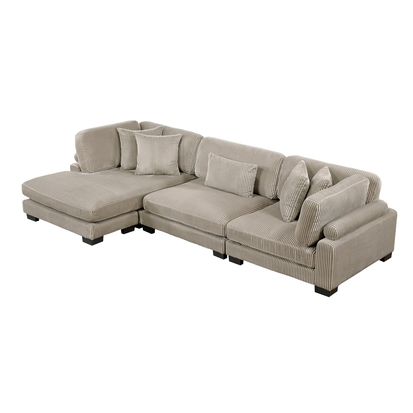 8555GB*CRACVC - (3)3-Piece Modular Sectional with Reversible Chaise