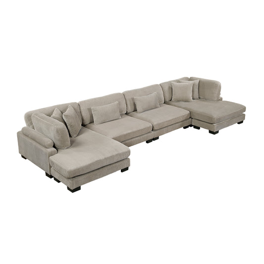 8555GB*2AC2VC - (4)4-Piece Modular Sectional with Reversible Chaise