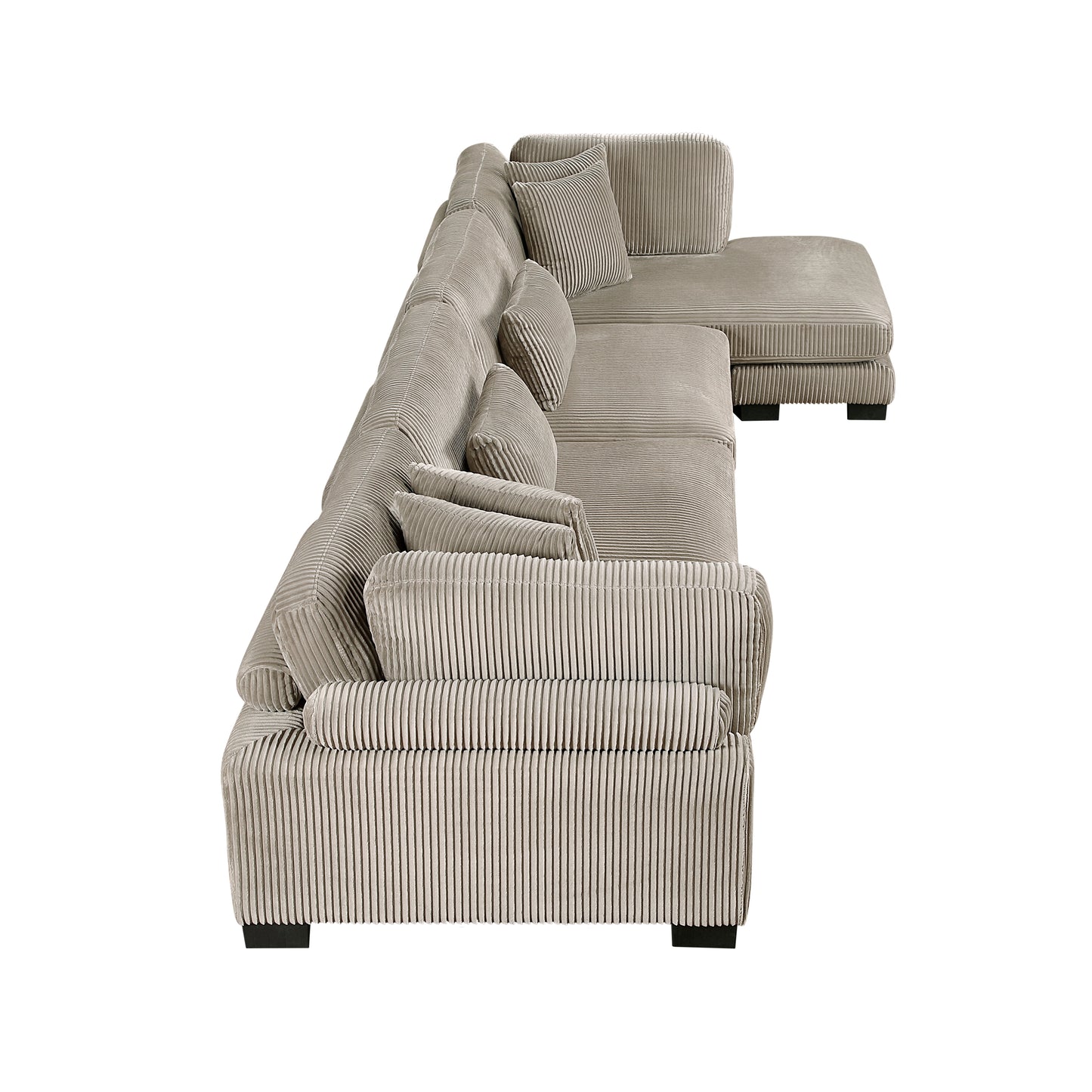 8555GB*CR2ACVC - (4)4-Piece Modular Sectional with Reversible Chaise