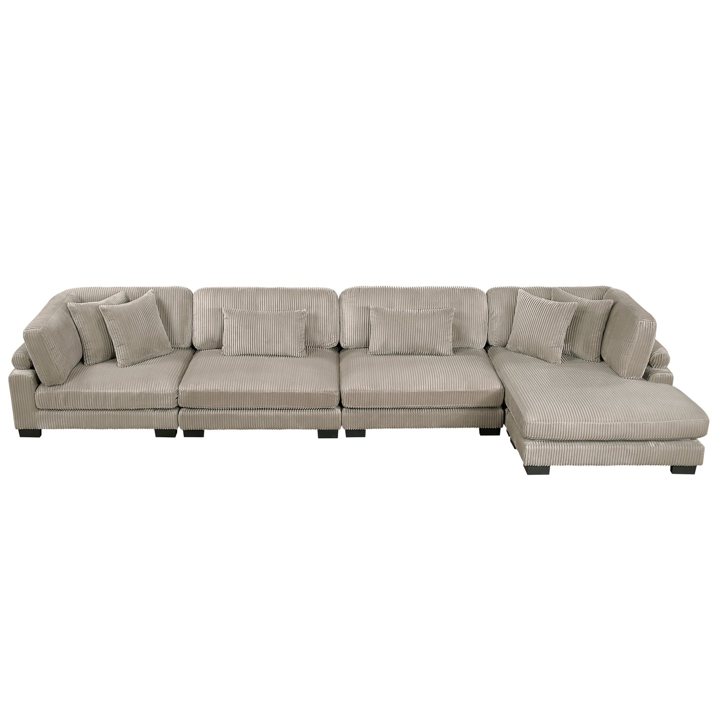 8555GB*CR2ACVC - (4)4-Piece Modular Sectional with Reversible Chaise