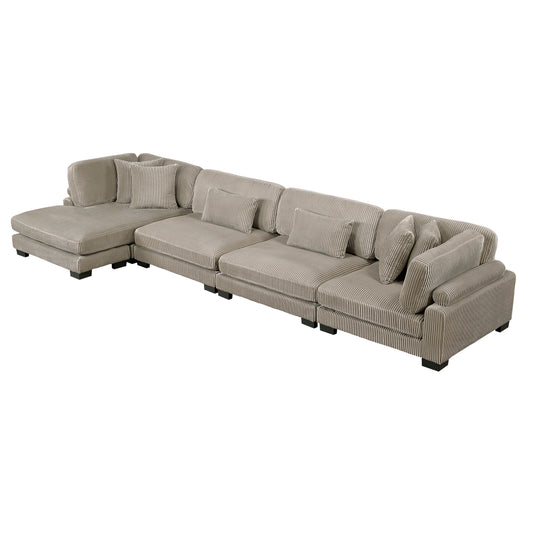 8555GB*CR2ACVC - (4)4-Piece Modular Sectional with Reversible Chaise