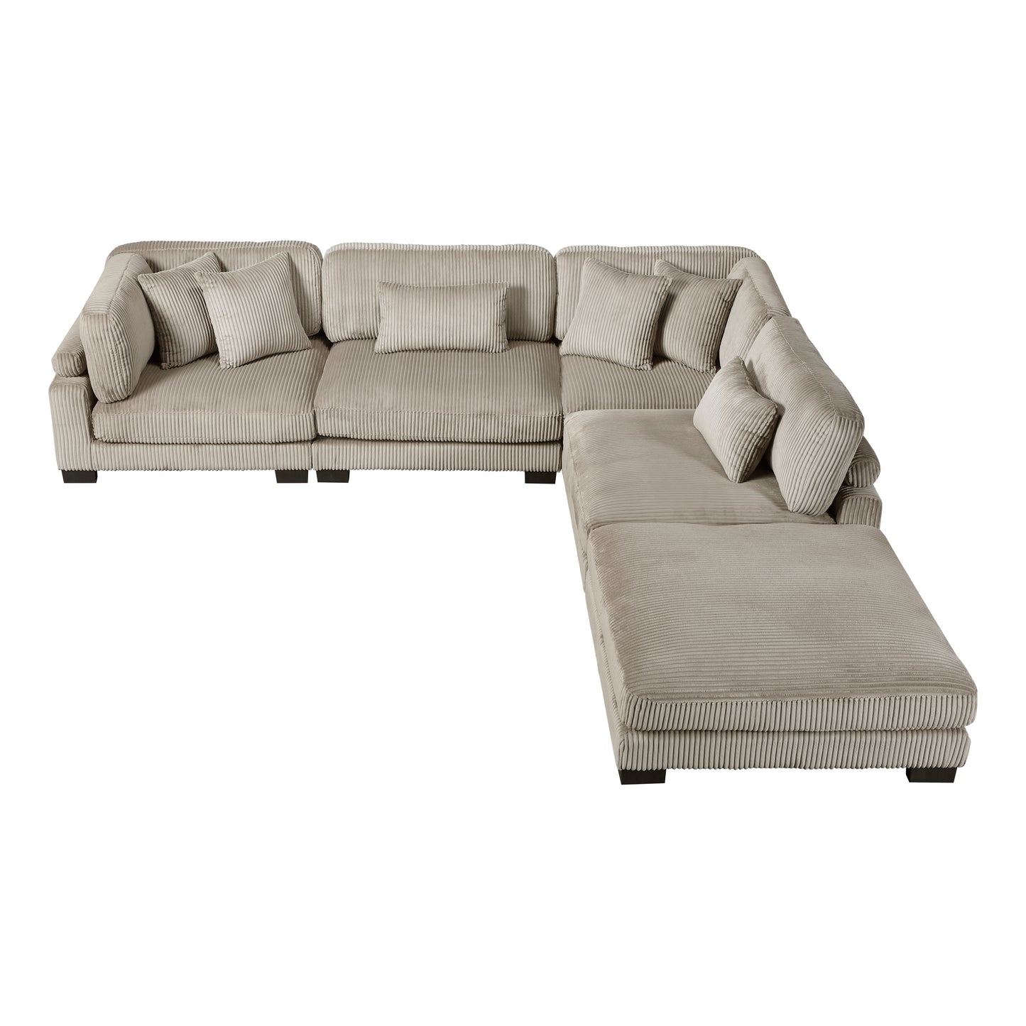8555GB*5OT - (5)5-Piece Modular Sectional with Ottoman