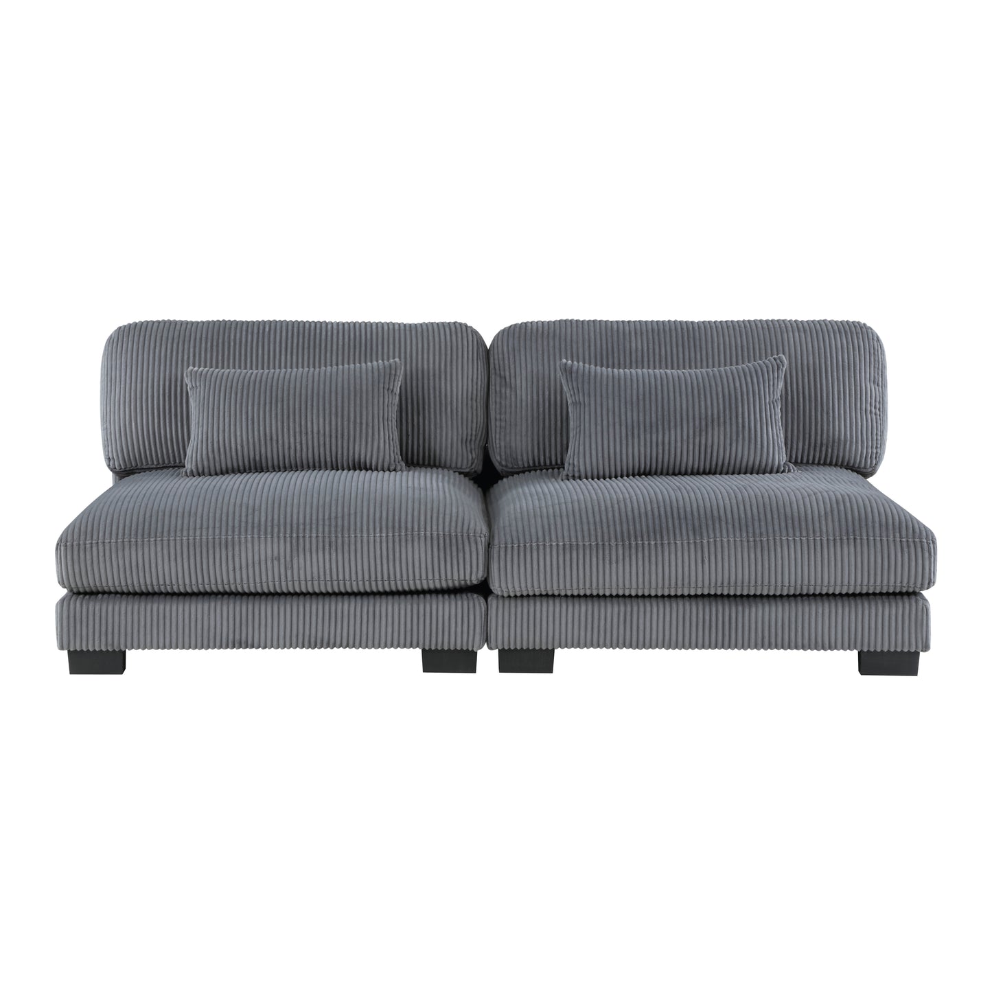 8555GY*2AC2VC - (4)4-Piece Modular Sectional with Reversible Chaise