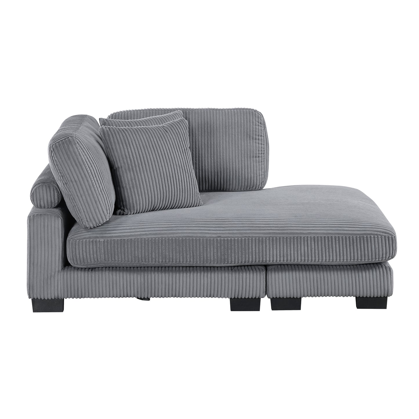 8555GY*2AC2VC - (4)4-Piece Modular Sectional with Reversible Chaise
