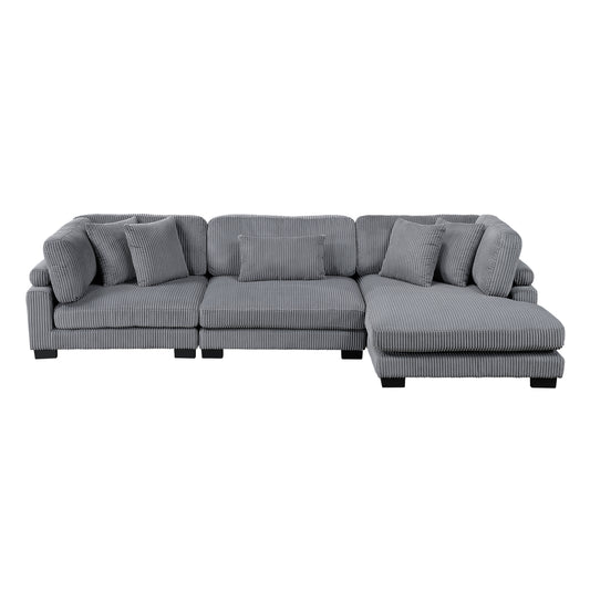 8555GY*CRACVC - (3)3-Piece Modular Sectional with Reversible Chaise