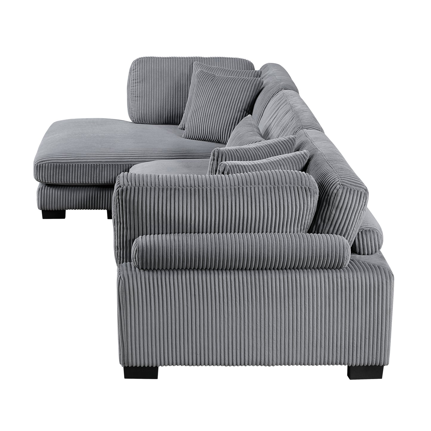 8555GY*CRACVC - (3)3-Piece Modular Sectional with Reversible Chaise