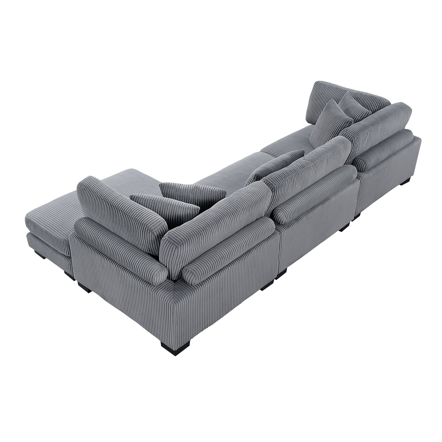 8555GY*CRACVC - (3)3-Piece Modular Sectional with Reversible Chaise