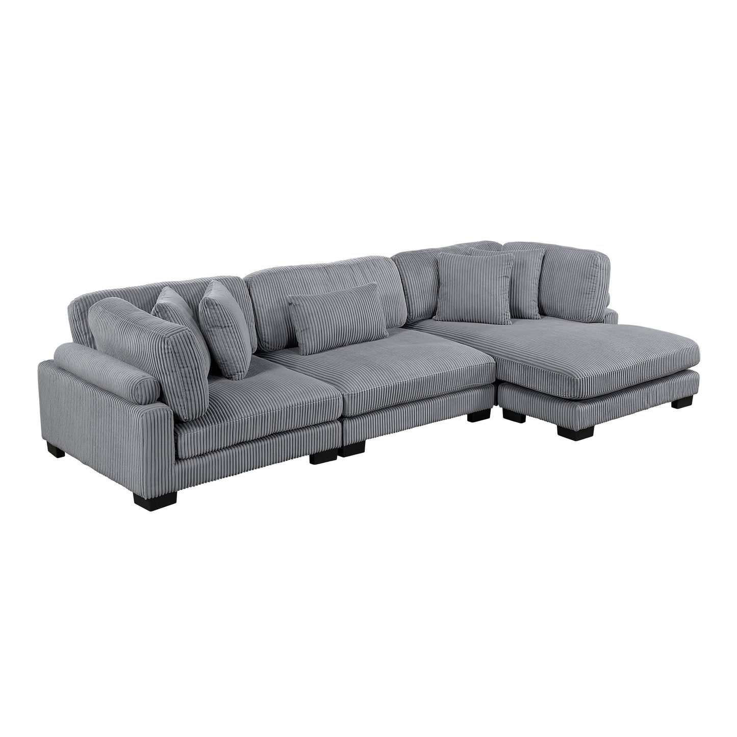8555GY*CRACVC - (3)3-Piece Modular Sectional with Reversible Chaise
