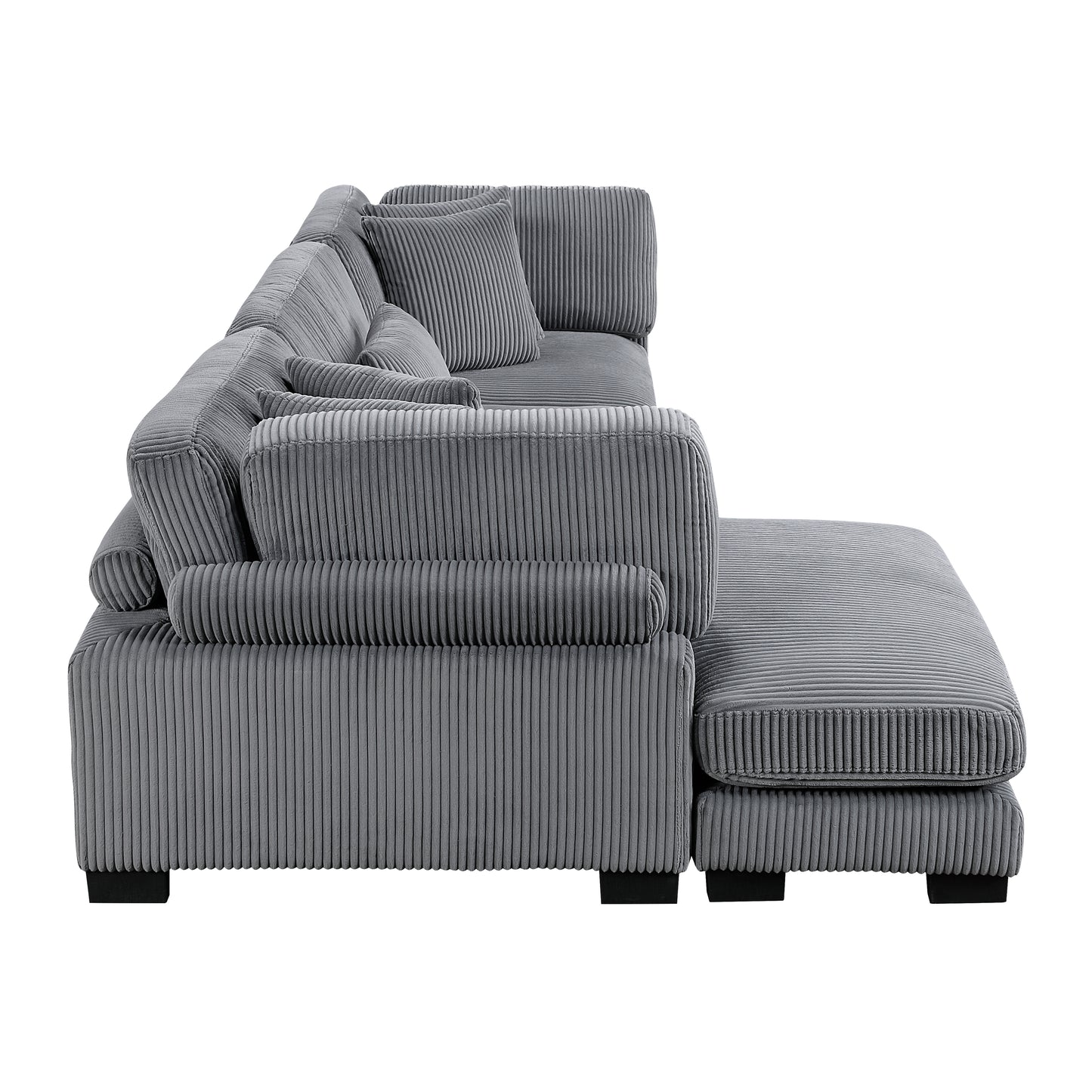 8555GY*CRACVC - (3)3-Piece Modular Sectional with Reversible Chaise