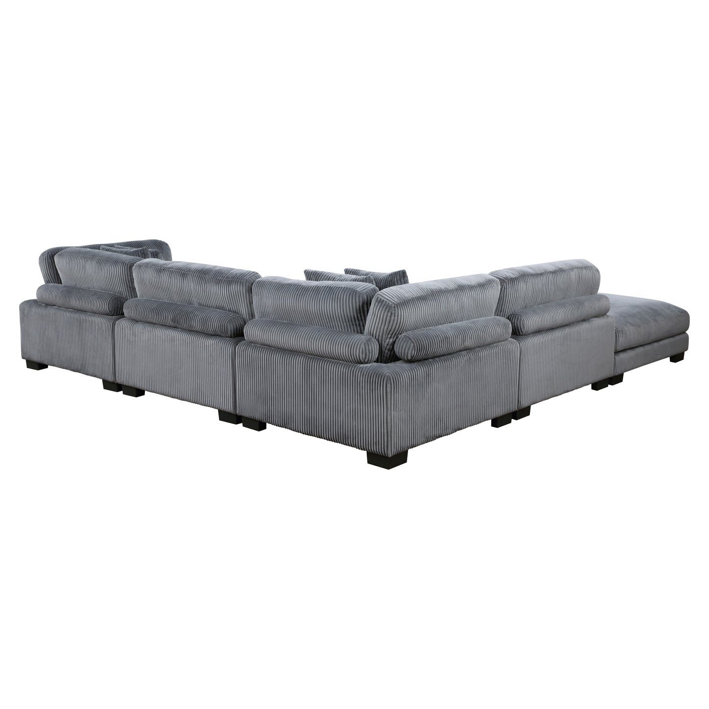 8555GY*5OT - (5)5-Piece Modular Sectional with Ottoman