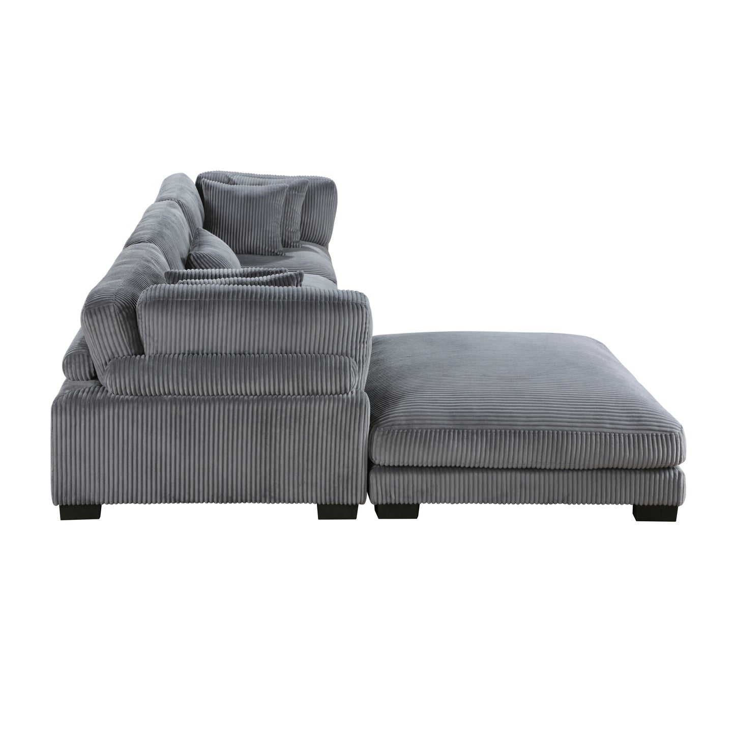 8555GY*4OT - (4)4-Piece Modular Sectional with Ottoman