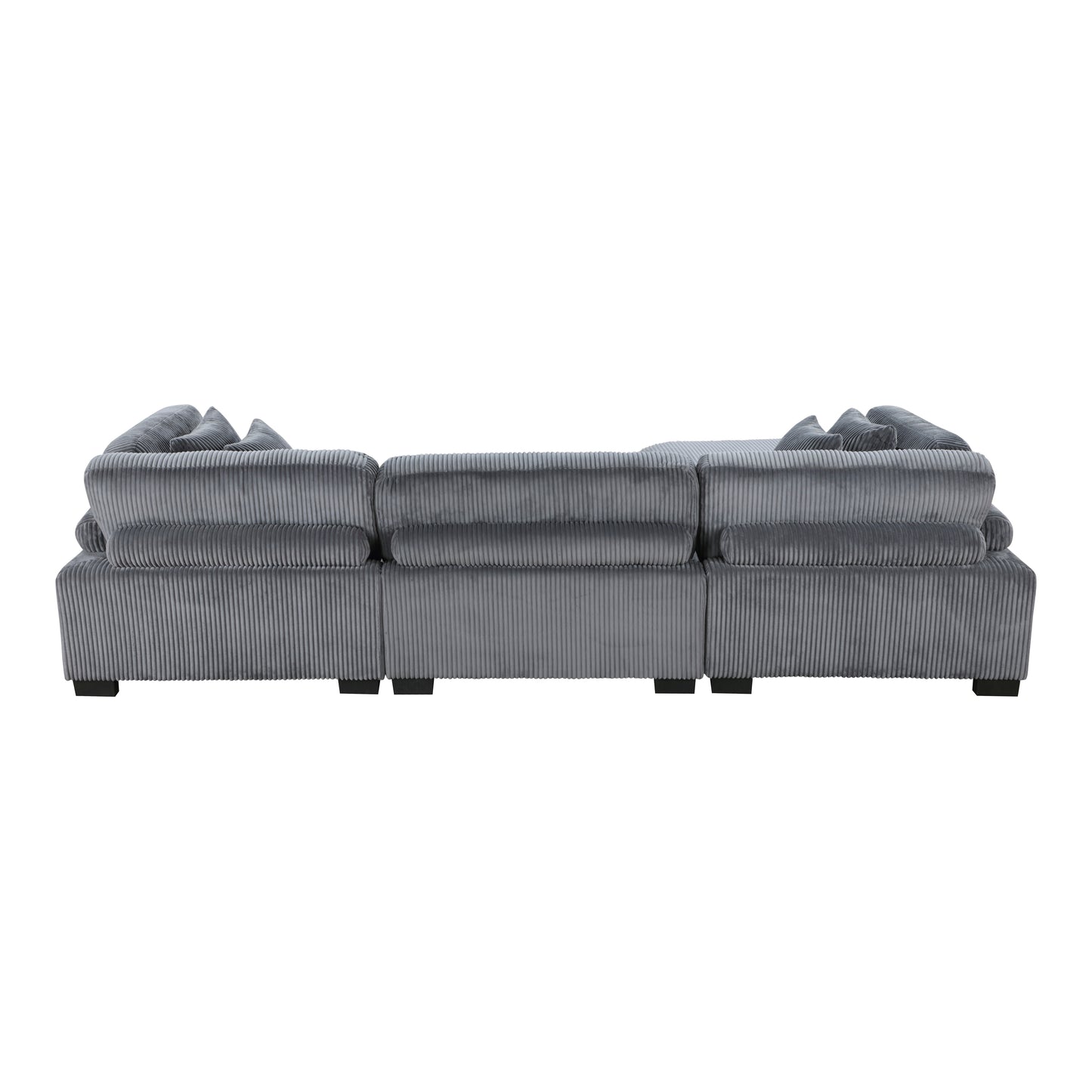 8555GY*4OT - (4)4-Piece Modular Sectional with Ottoman