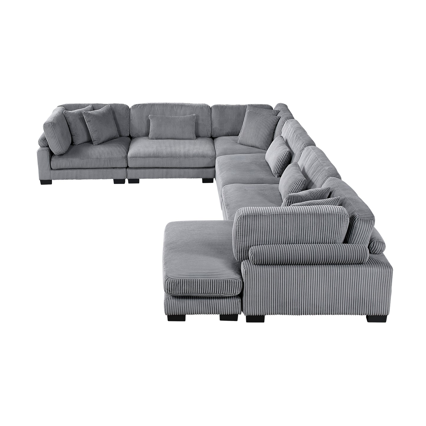 8555GY*2CR3ACVC - (6)6-Piece Modular Sectional with Reversible Chaise