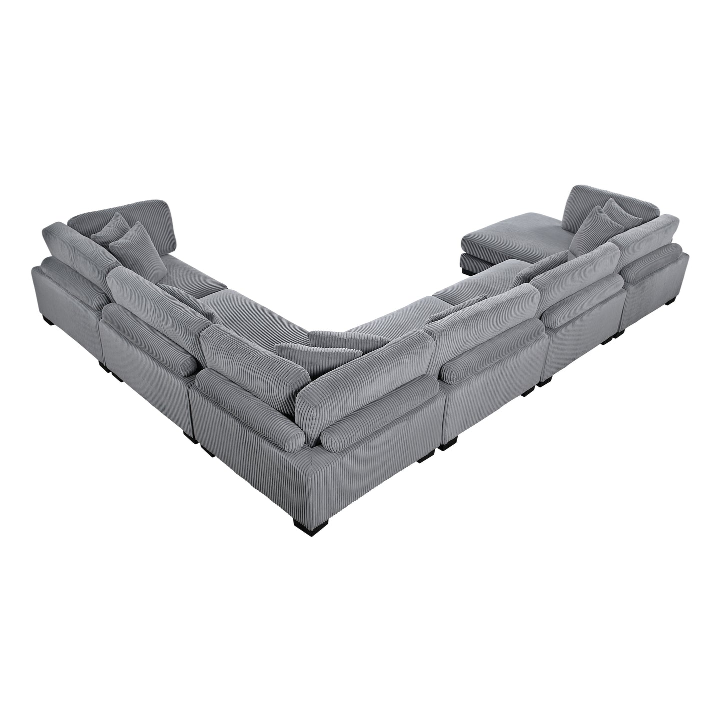 8555GY*2CR3ACVC - (6)6-Piece Modular Sectional with Reversible Chaise