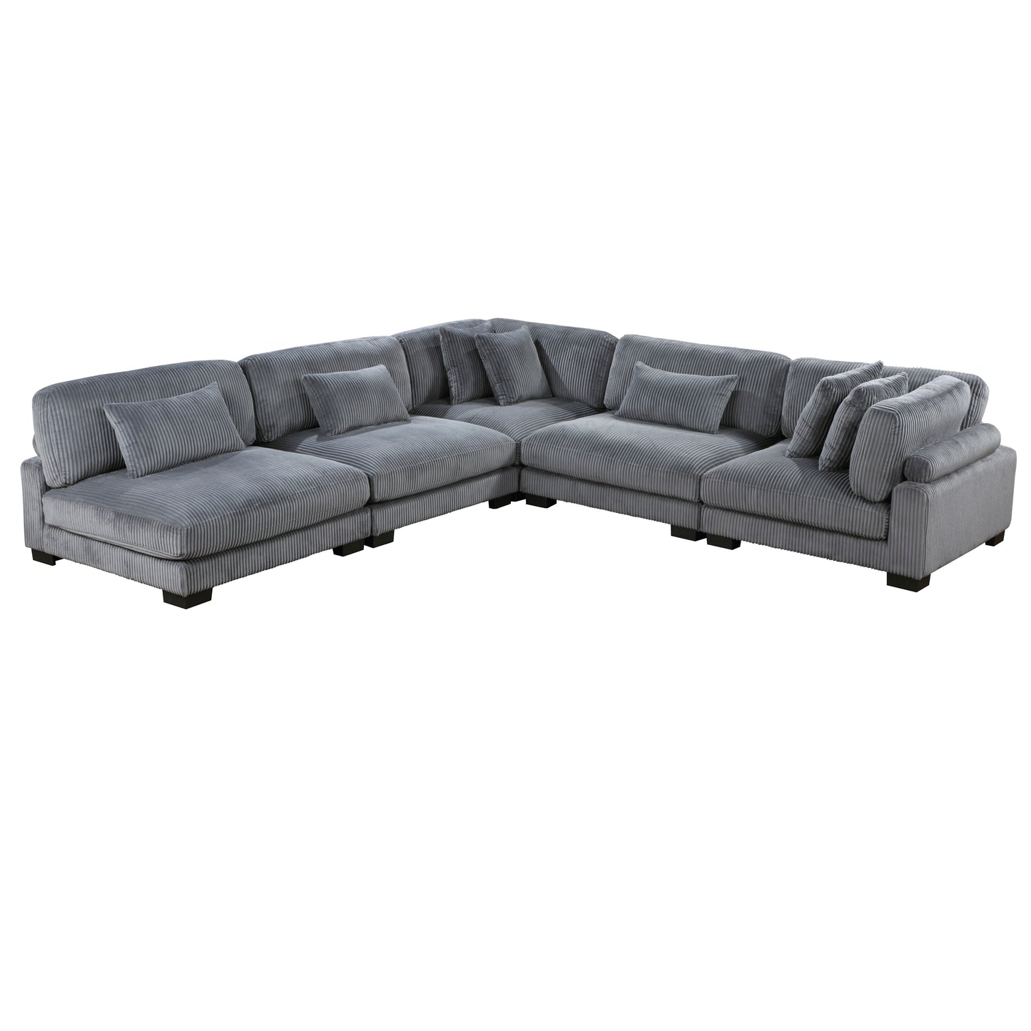 8555GY*5SC - (5)5-Piece Modular Sectional