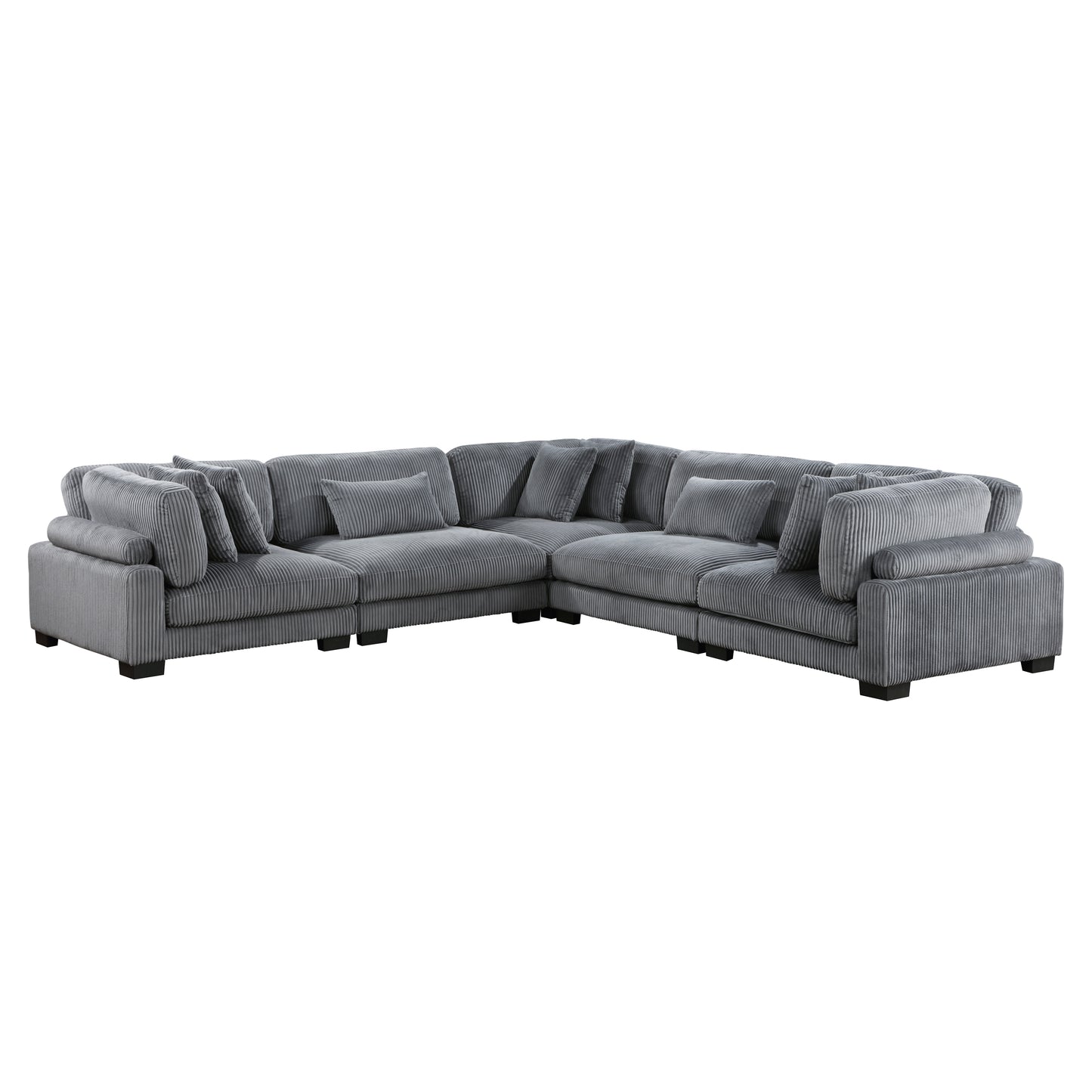 8555GY*2AC3CR - (5)5-Piece Modular Sectional