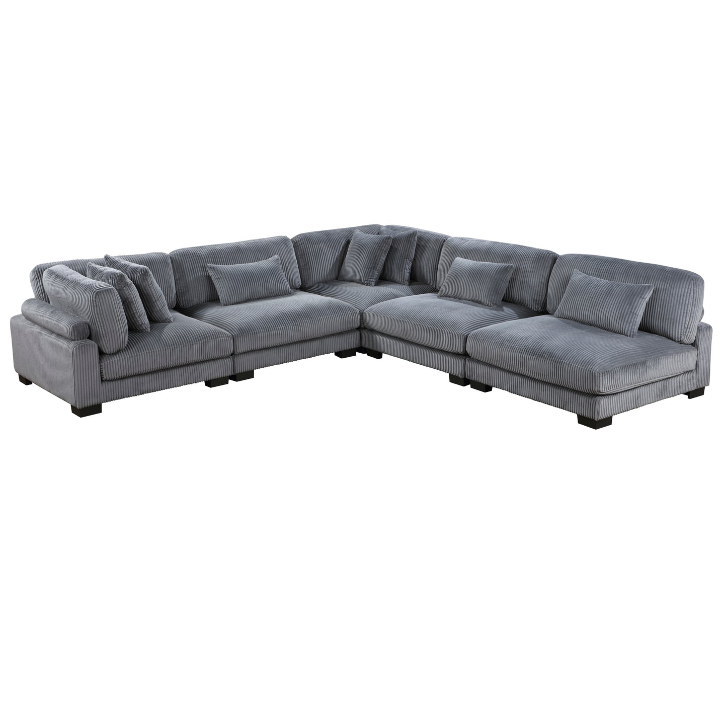 8555GY*5SC - (5)5-Piece Modular Sectional