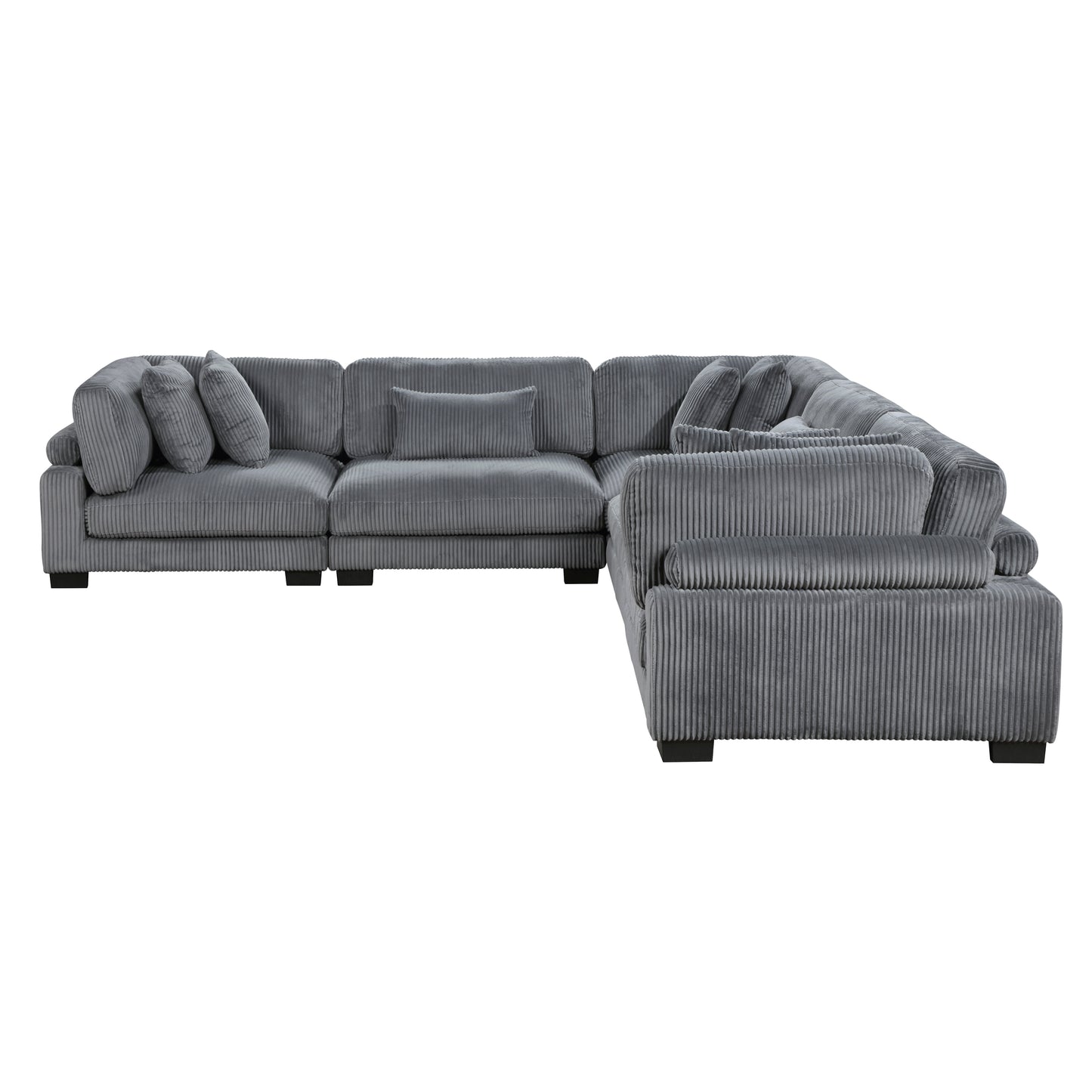 8555GY*2AC3CR - (5)5-Piece Modular Sectional