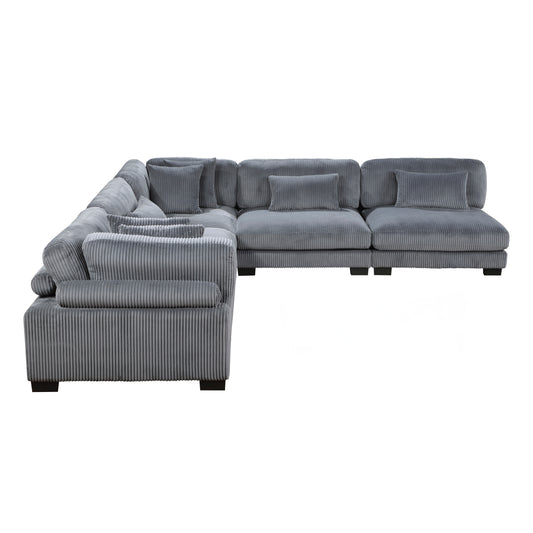 8555GY*5SC - (5)5-Piece Modular Sectional