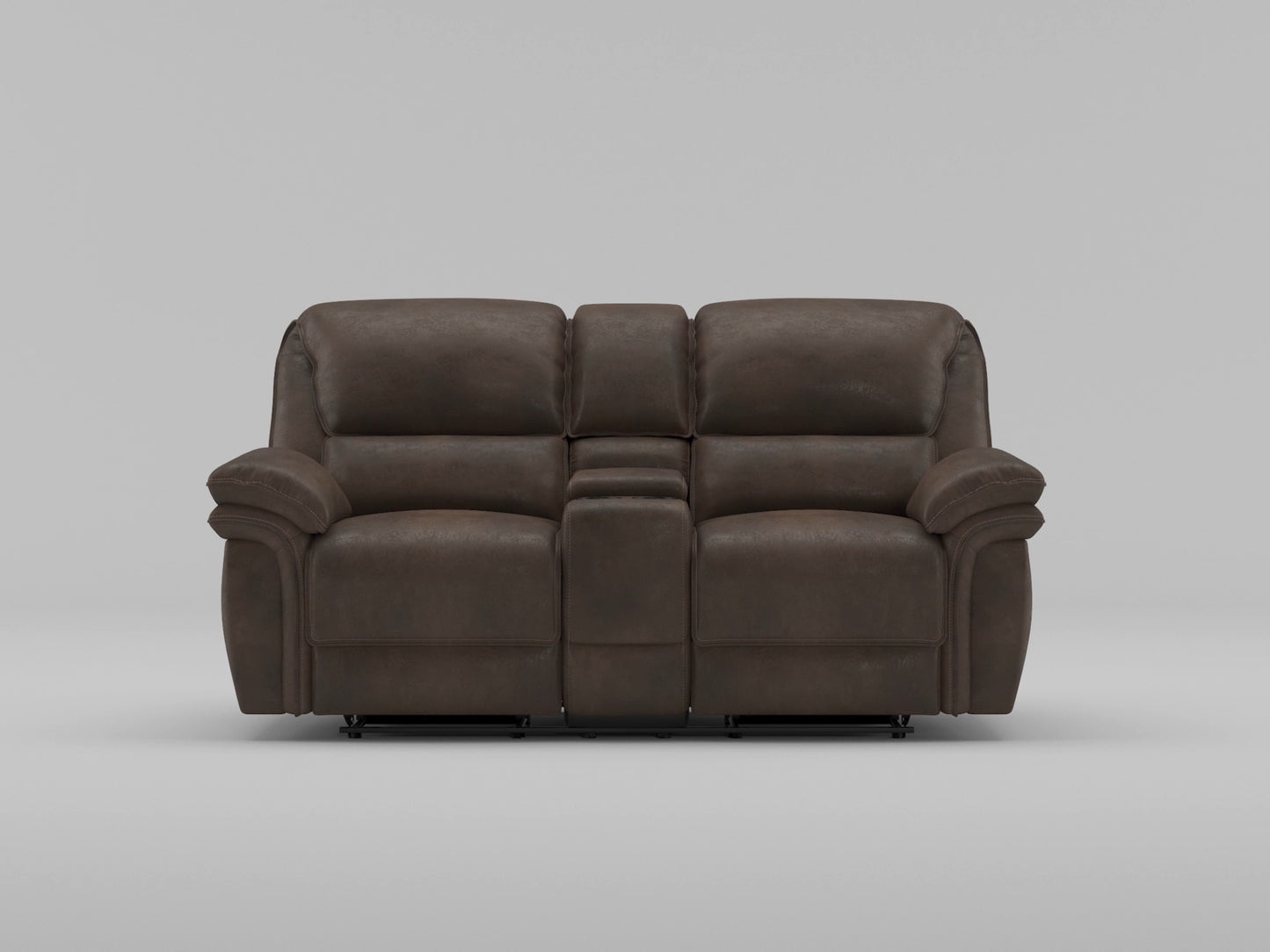 8517BRW-2 - Double Reclining Love Seat with Center Console