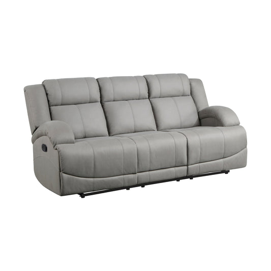 9207GRY-3 - Double Reclining Sofa