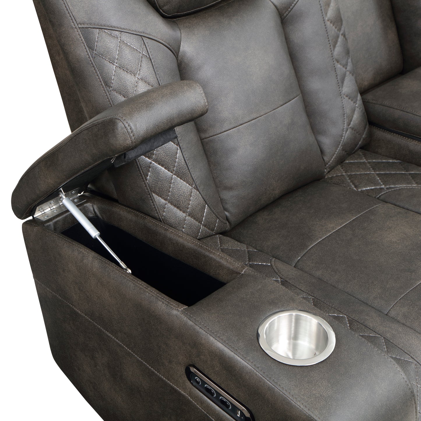 9211BRG*2PWH - 2pc Set: Sofa, Love (Power)