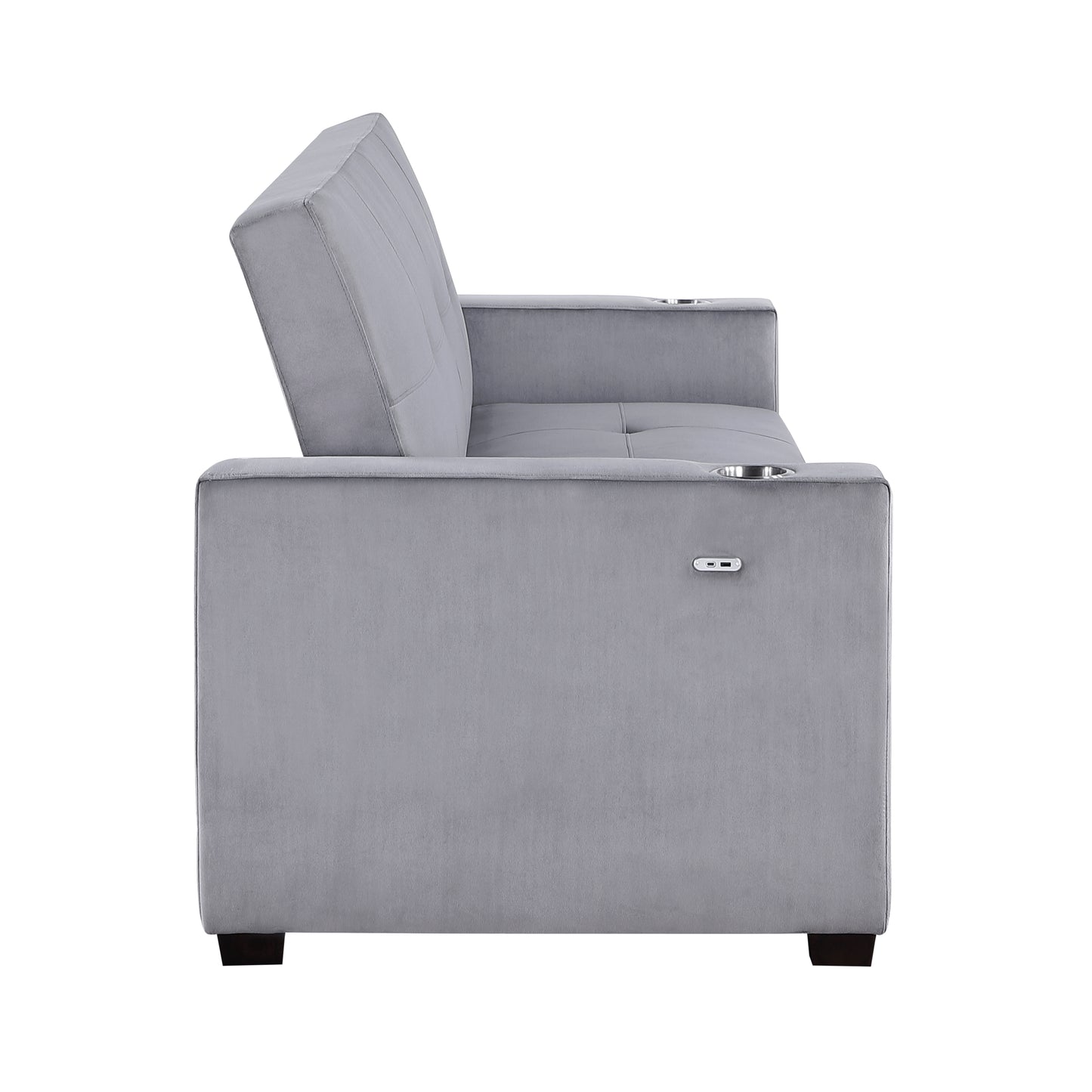 9258 - Convertible Sofa with Hidden Storage, Cup Holders and Charging Ports