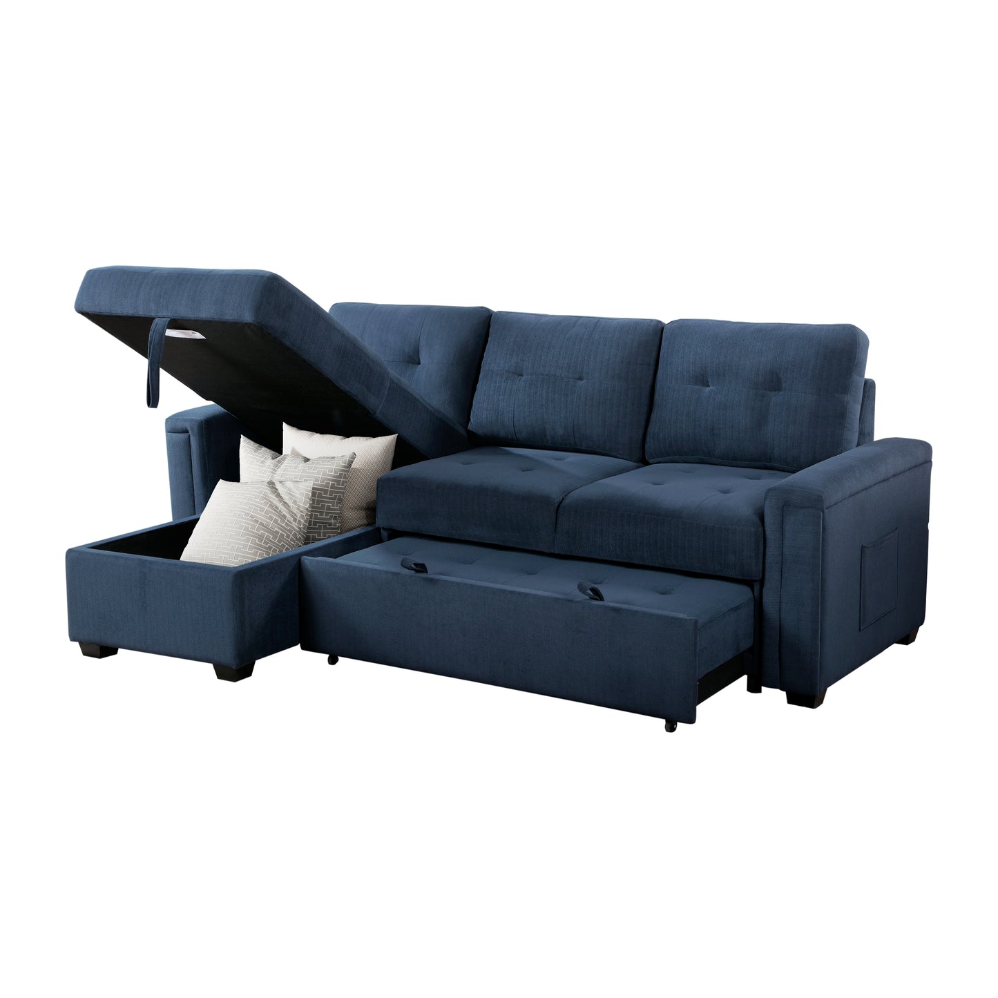 9259*SC - (2)Reversible Sectional with Hidden Storage and Pull-out Bed