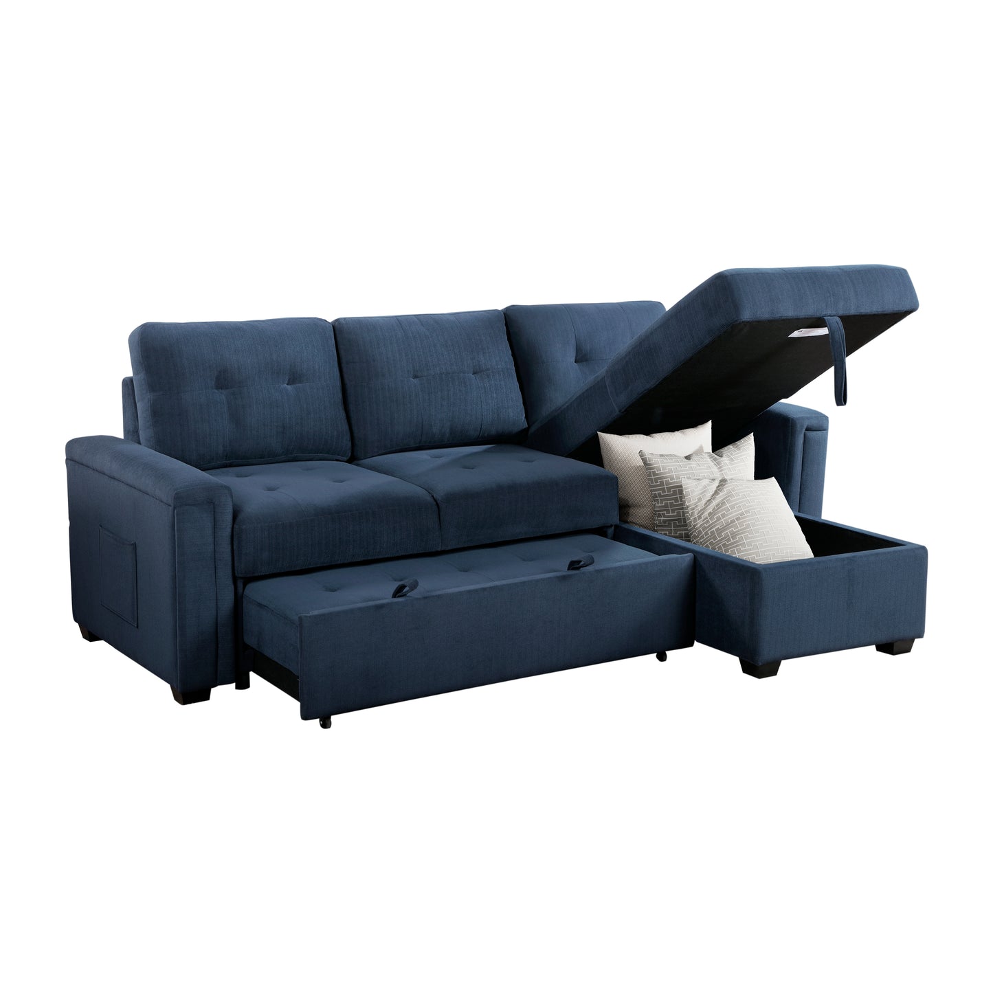 9259*SC - (2)Reversible Sectional with Hidden Storage and Pull-out Bed