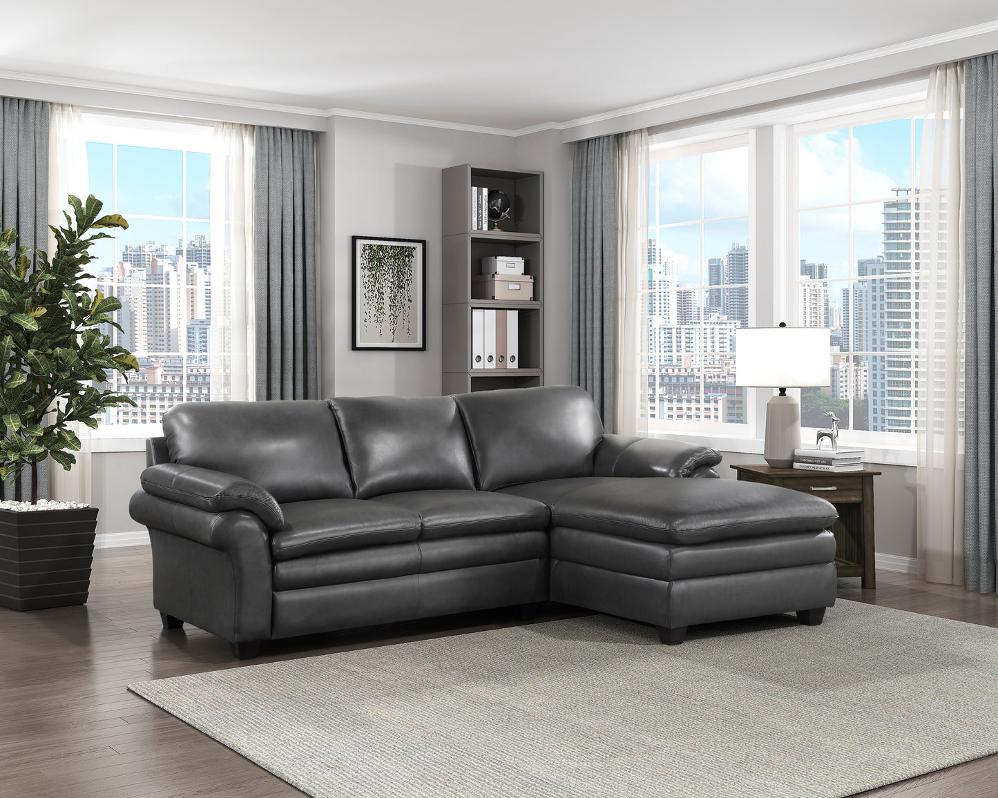 9267GY*22LRC - (2)2-Piece Sectional with Right Chaise