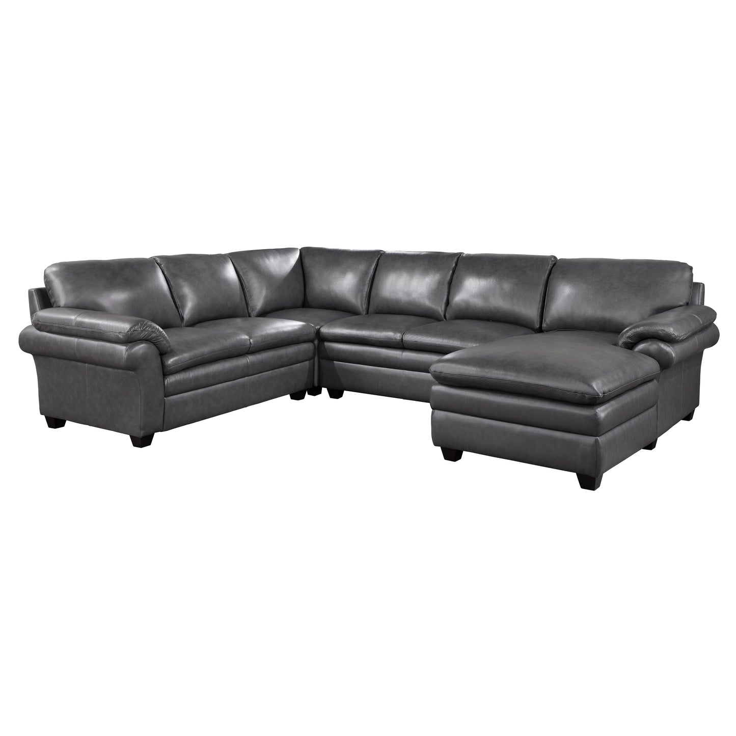 9267GY*42LRC - (4)4-Piece Sectional with Right Chaise