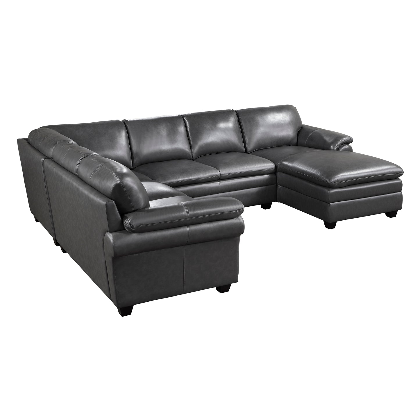 9267GY*42LRC - (4)4-Piece Sectional with Right Chaise