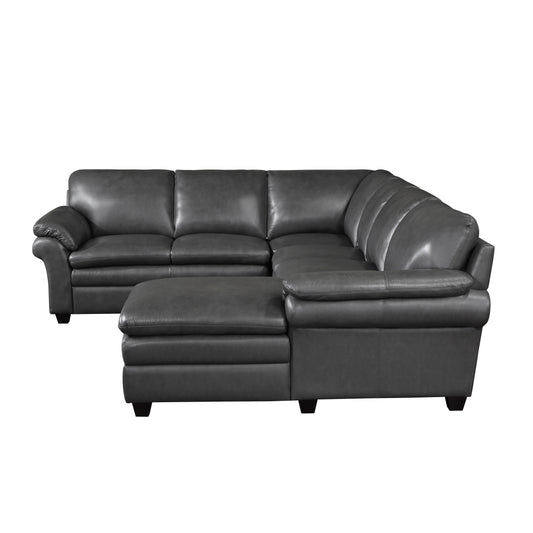 9267GY*42LRC - (4)4-Piece Sectional with Right Chaise