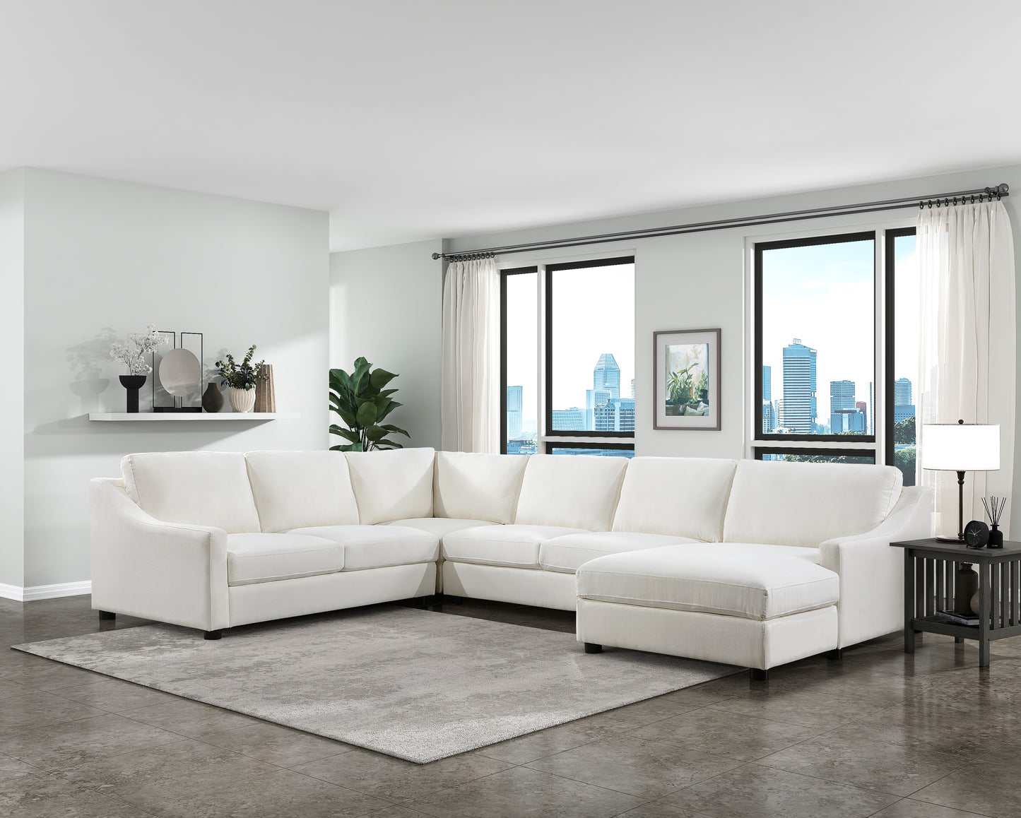 9277VR*42LRC - (4)4-Piece Sectional with Right Chaise