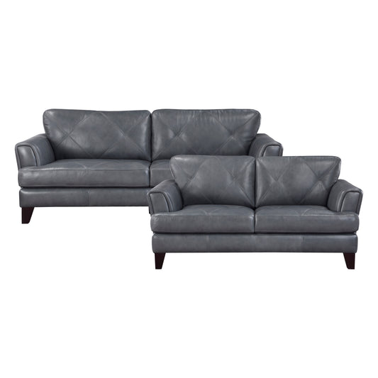 9279BGY*2 - 2pc Set: Sofa, Love