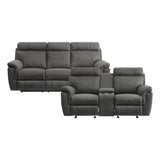 9301GRY*2 - 2pc Set: Sofa, Love