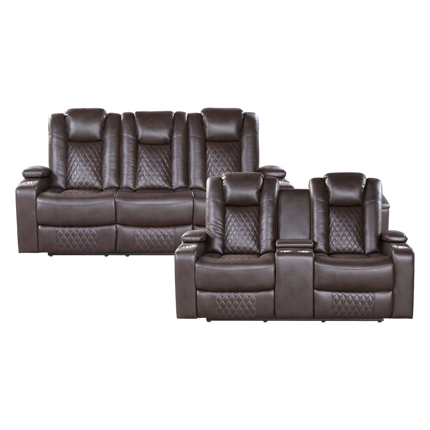 9366DB*2PWH - 2pc Set: Sofa, Love (Power)