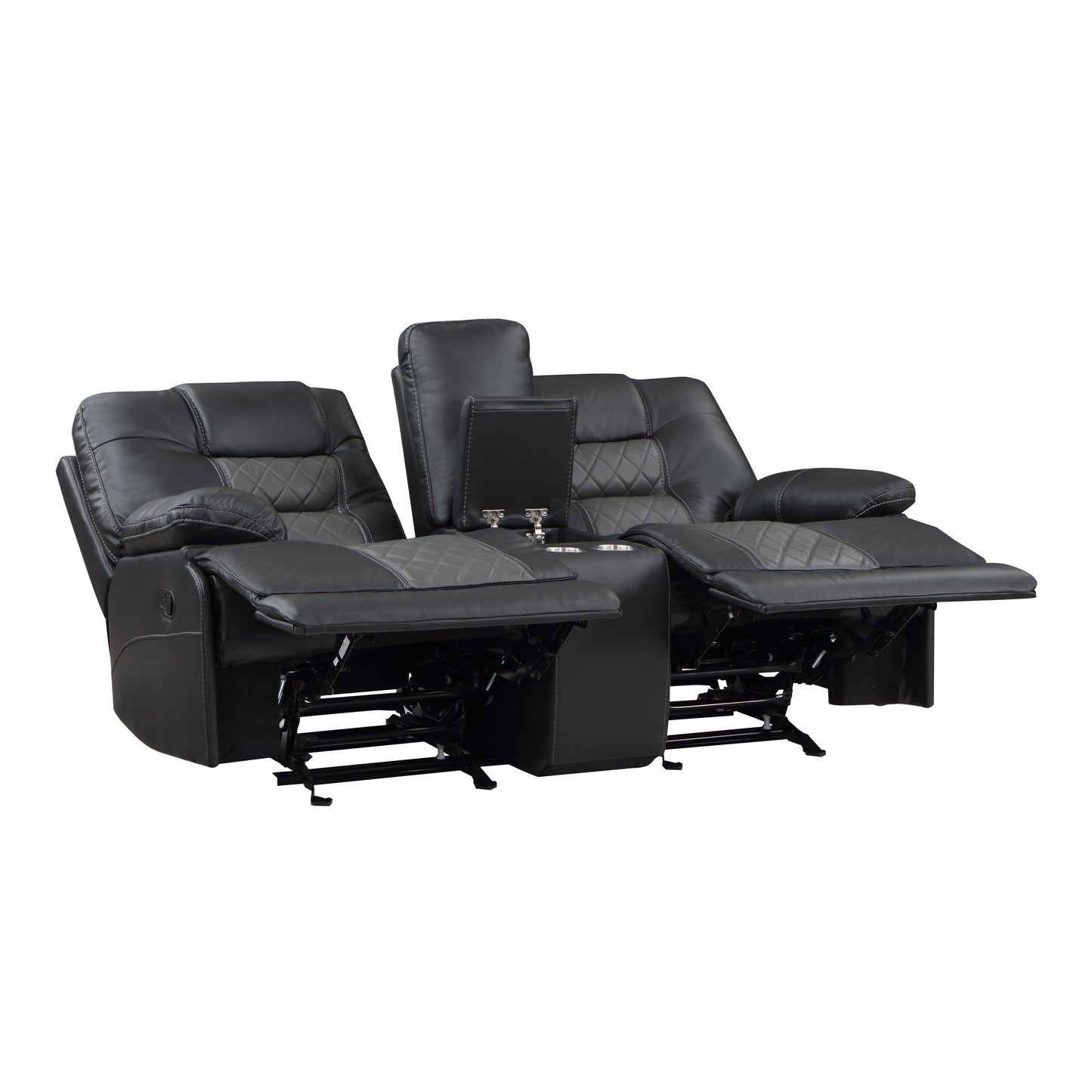 9388GRY*2 - 2pc Set: Sofa, Love