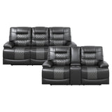 9388GRY*2 - 2pc Set: Sofa, Love