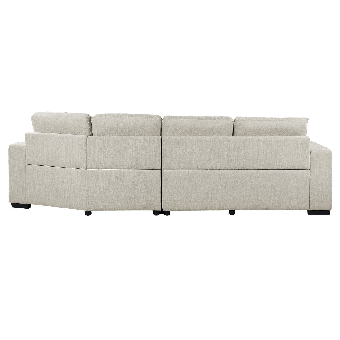 9401BEG*22LRU - (2)2-Piece Sectional with Pull-out Ottoman