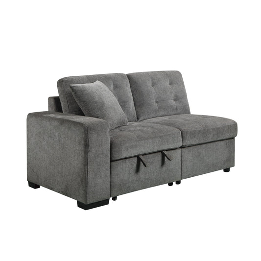 9401GRY-2L - (1/4)Left Side 2-Seater with Pull-out Ottoman