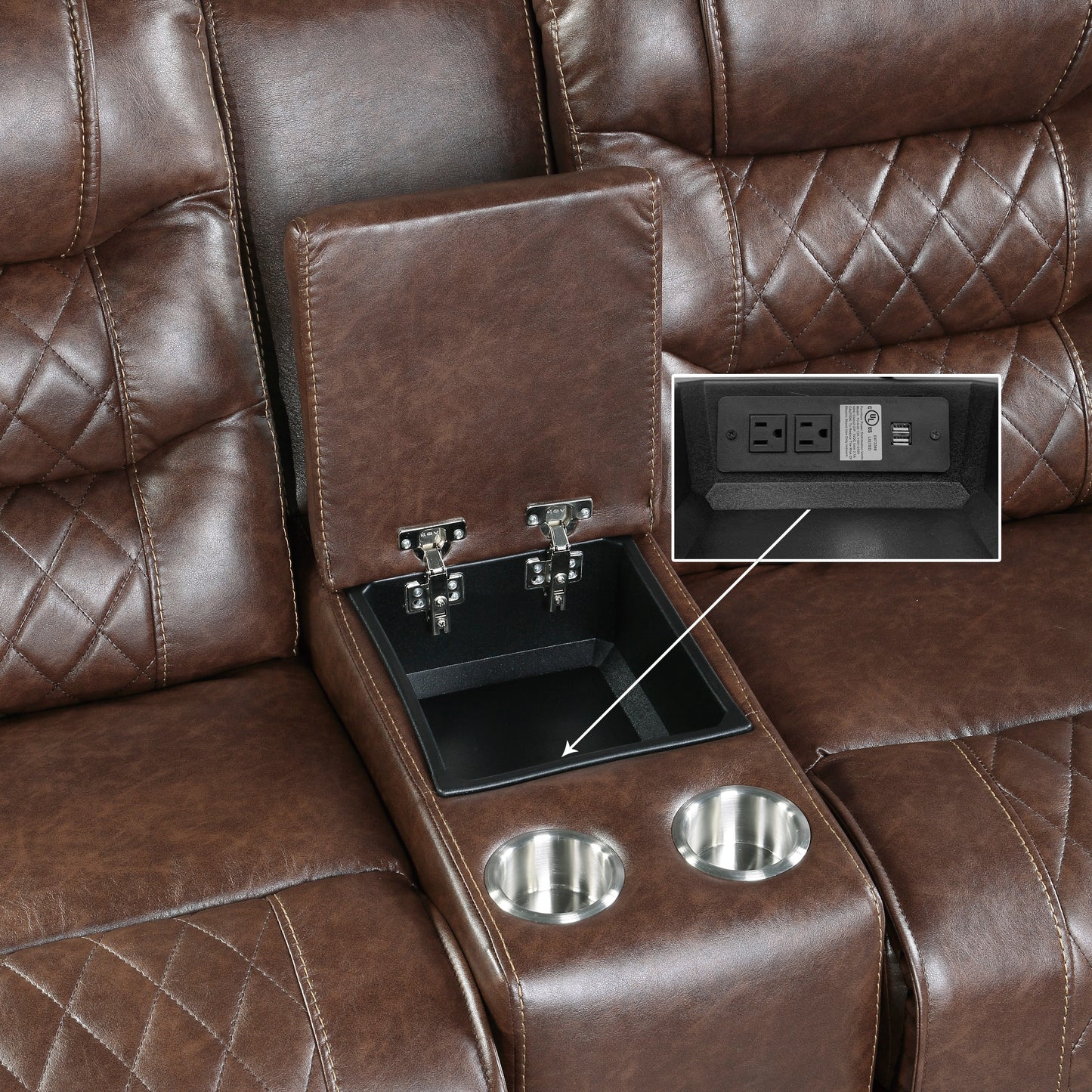 9405BR*2 - 2pc Set: Sofa, Love