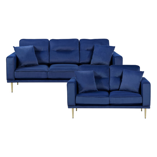 9417BUE*2 - 2pc Set: Sofa, Love