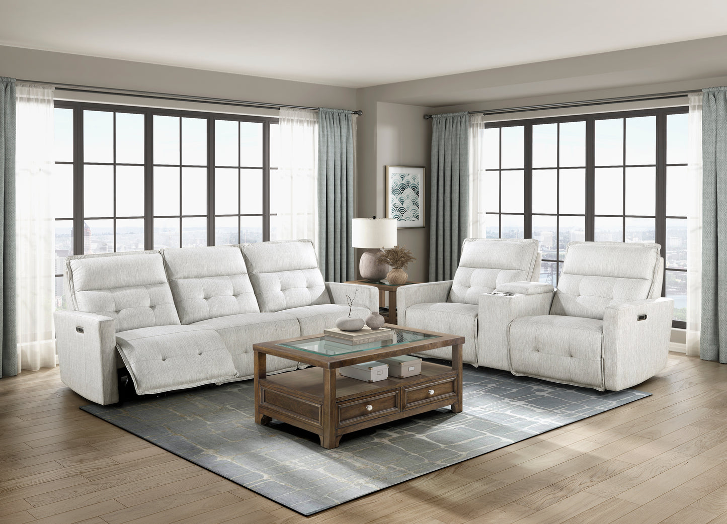 9444HMP-3PWH* - (3)Power Double Reclining Sofa with Power Headrests