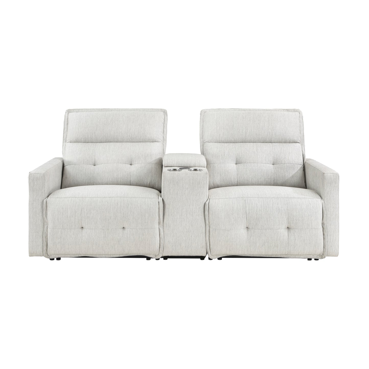 9444HMP-2CNPWH* - (3)Power Double Reclining Love Seat with Center Console and Power Headrests