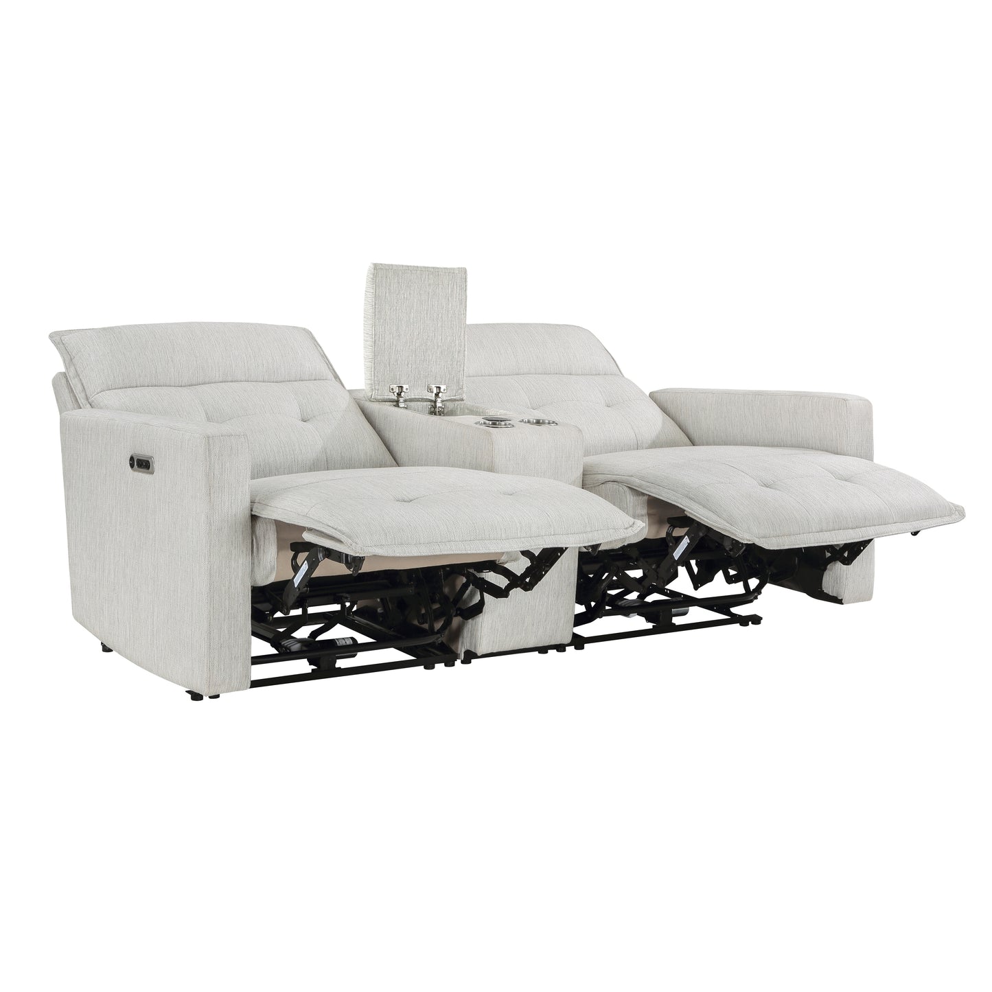 9444HMP-2CNPWH* - (3)Power Double Reclining Love Seat with Center Console and Power Headrests